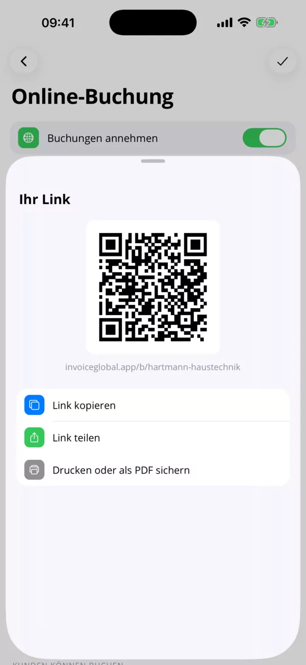 Kunden buchen Sie online.
