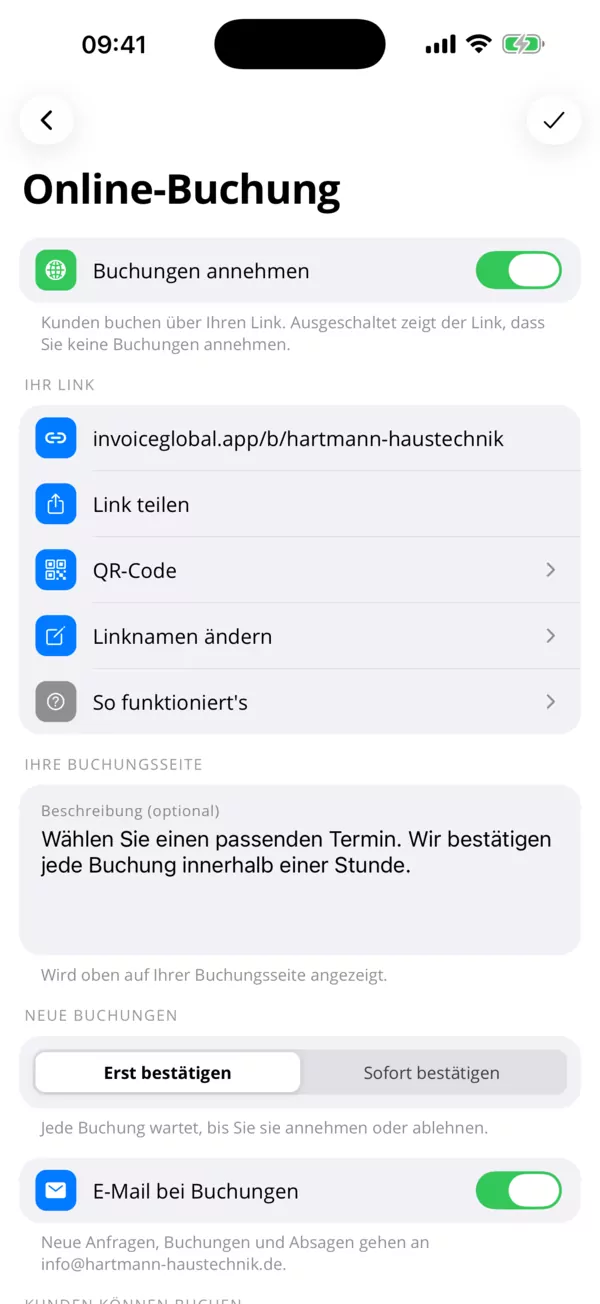 Ihre Leistungen, Ihre Zeiten.