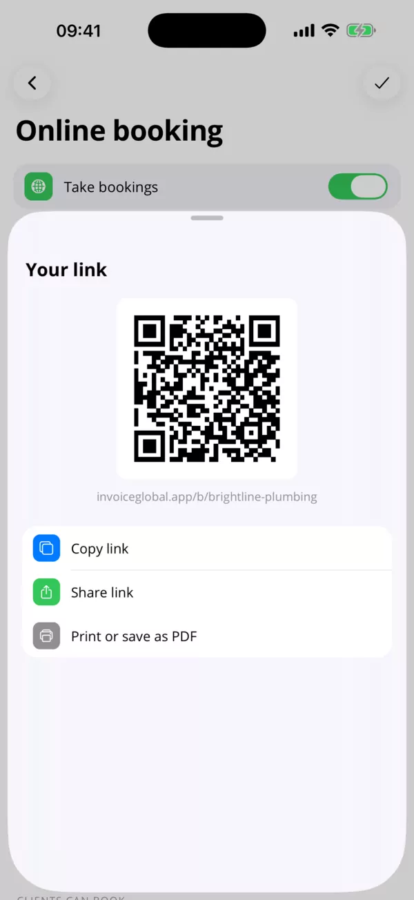 Let clients book you online.