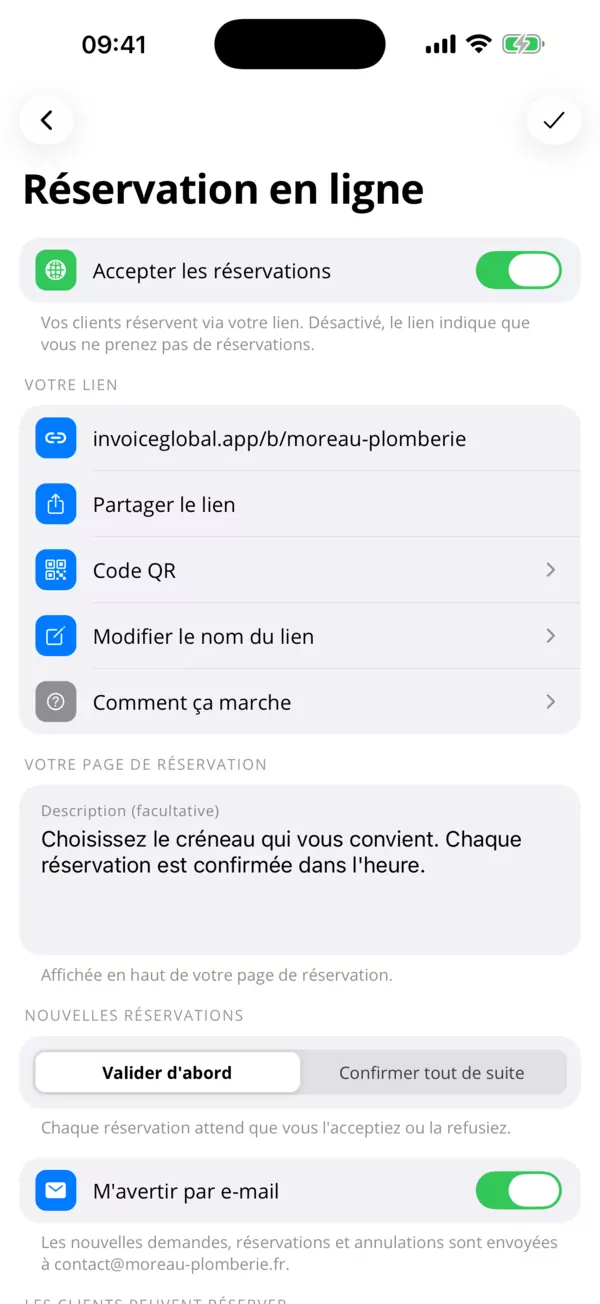 Vos services, vos horaires.